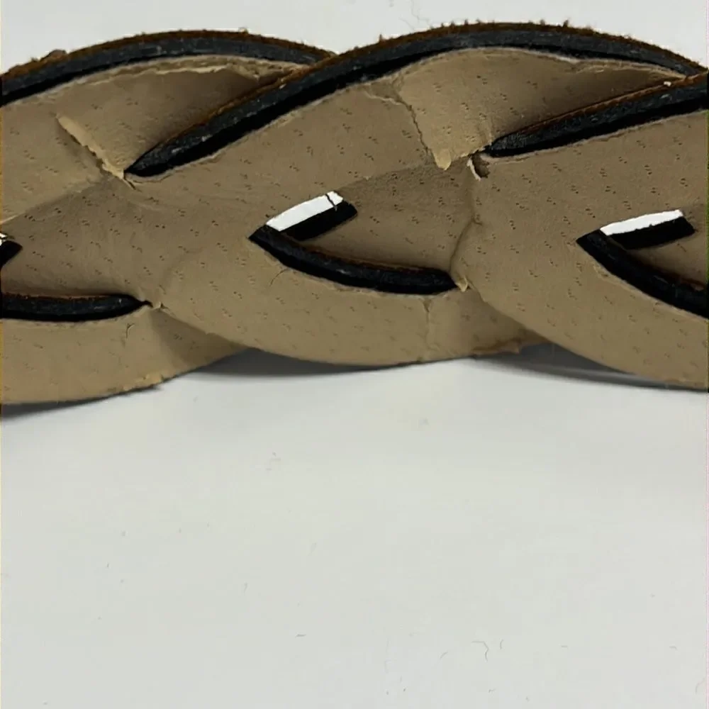 Steve Madden Women’s Braided Two-Tone Brown Belt- Large